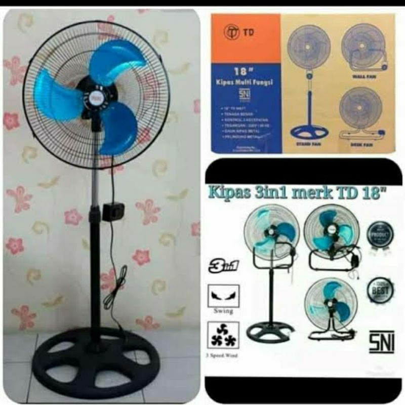 Kipas angin TD 3in1 Ukuran 18"