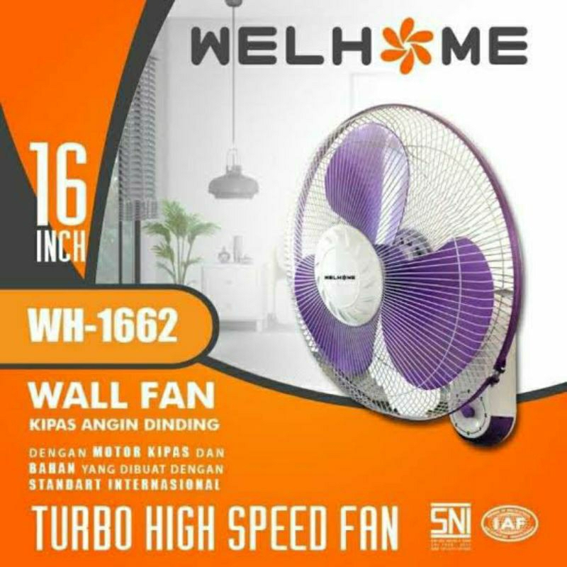 Kipas angin dinding welhome 16"