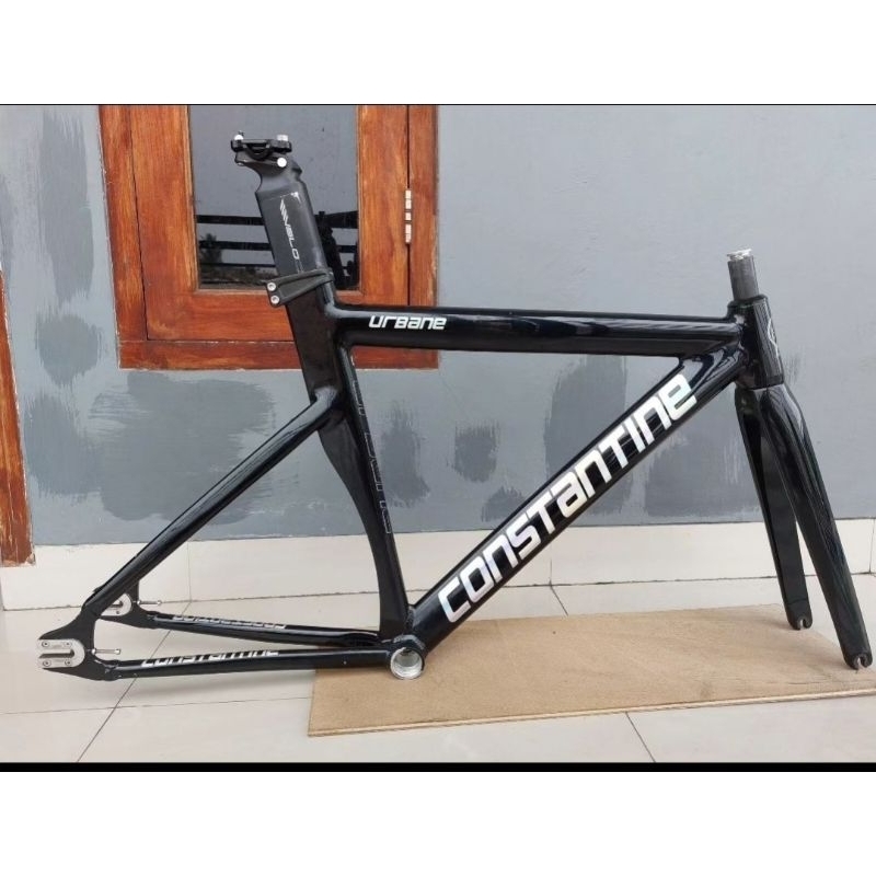 Frameset Constantine urbane sz xs/49 fork full carbon lecet pemakaian (no dent)