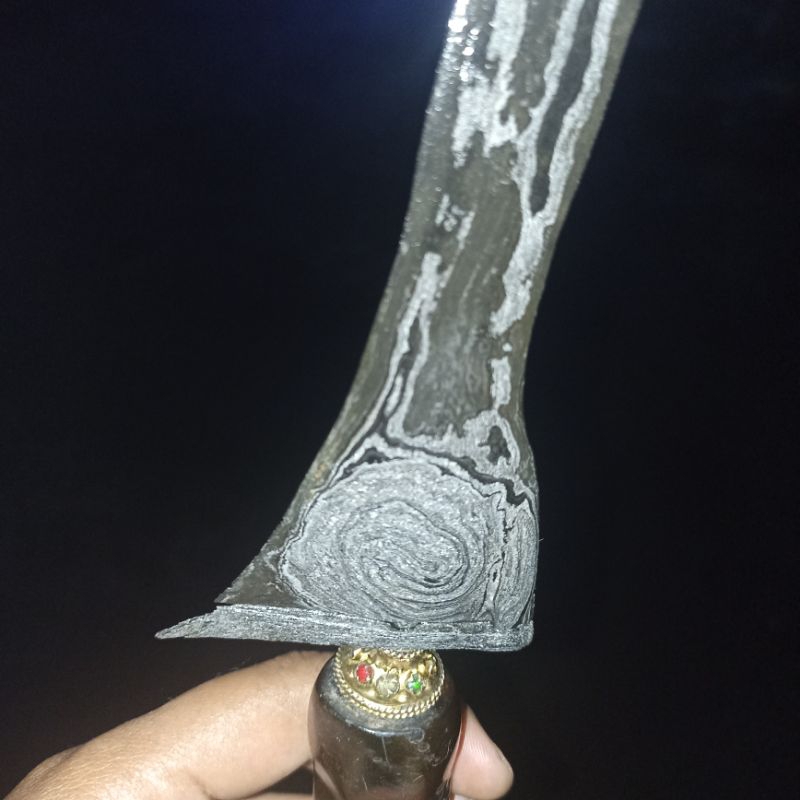 Keris Bethok Brojol Sepuh Pamor Dwi Warna Puser Bumi / Kol Buntet & Wos Wutah Tangguh Tuban Pajajara