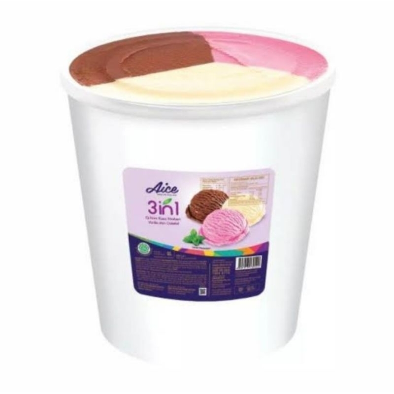 

TERMURAH Es Krim AICE 8 Liter 3 rasa Ice Cream hajatan tahun baru lebaran ulang tahun