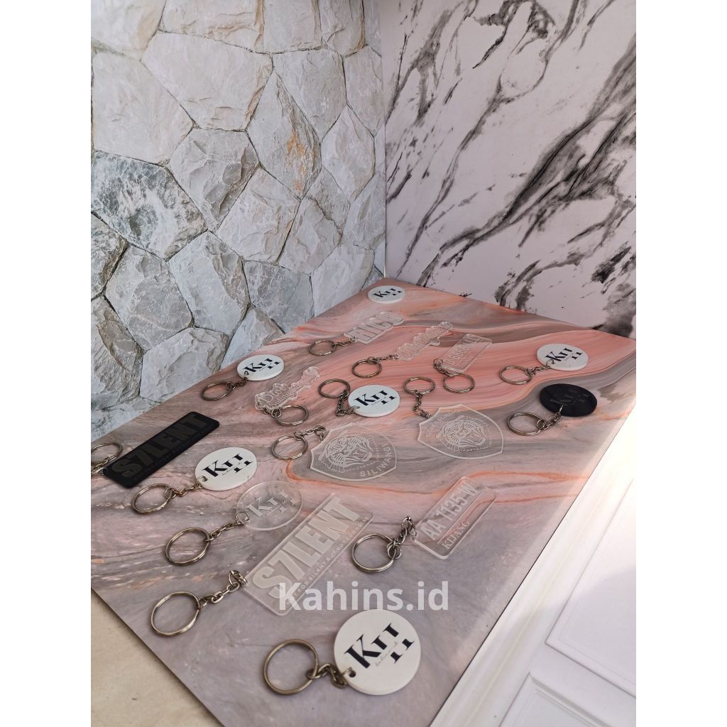 Gantungan kunci, logo custom, akrilik custom, gantungan kunci logo