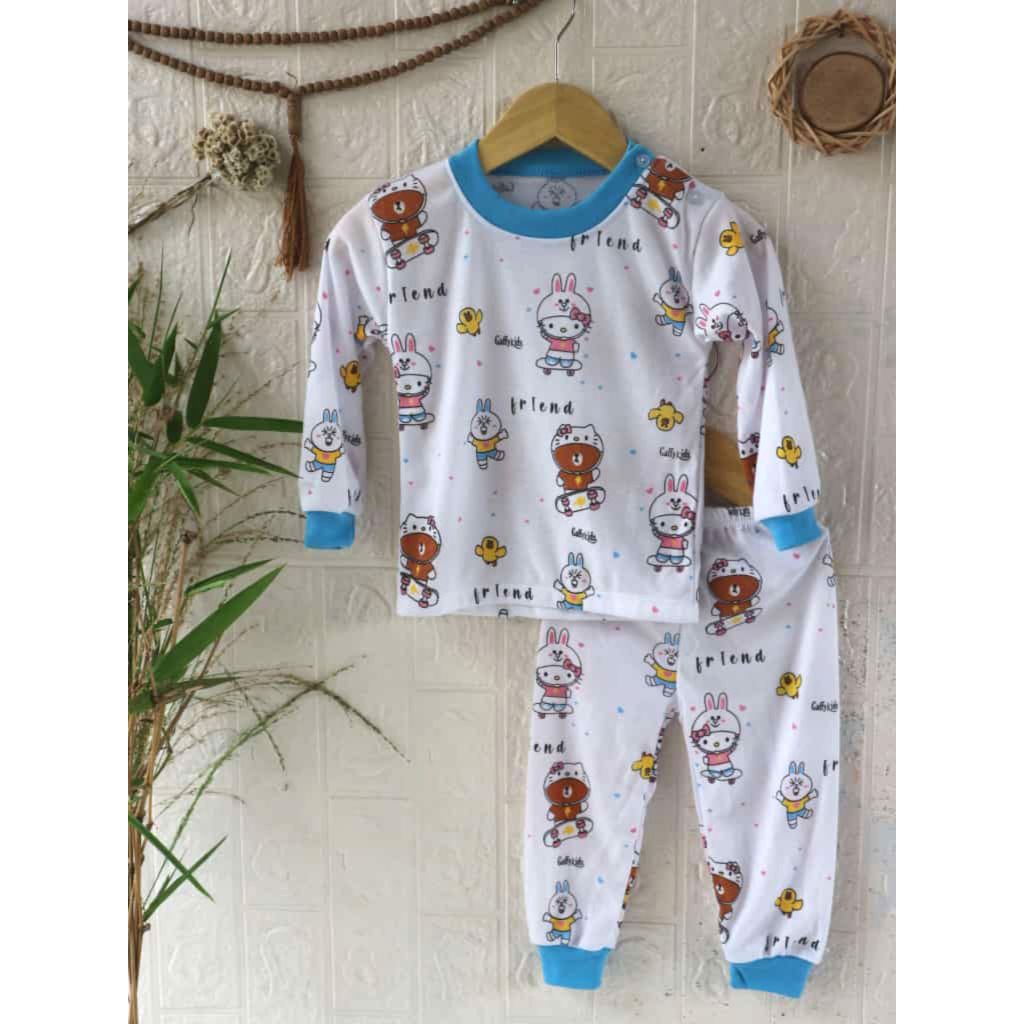 BAJU BAYI SABLON GAFFYKIDS TERLARIS BERKWALITAS PANJANG  PANJANG UNTUK UMUR 4 - 18 BULAN