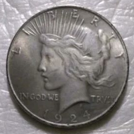Koin one dollar liberty amerika 1924