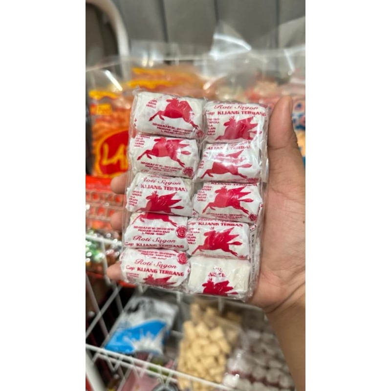 

Kue sagon kelapa cap zebra terbang / roti sagon / kue jadul lawas isi 10 pcs