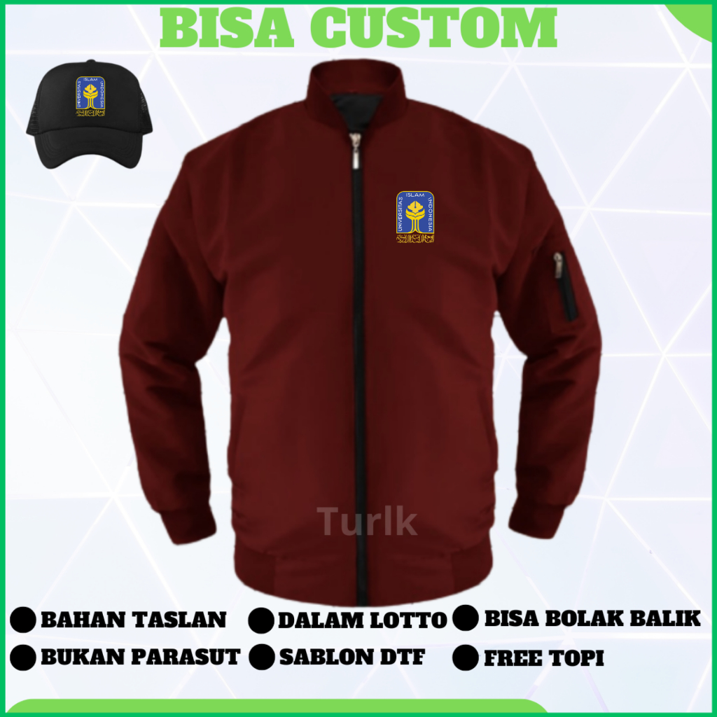 Jaket Universitas Islam Indonesia Jaket UII Jaket Bomber Custom