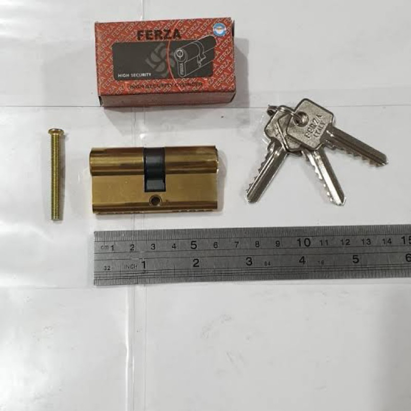 NEW CYLINDER KUNCI KUNINGAN ASLI FERZA/KUNCI PINTU SILINDER BERKUALITAS