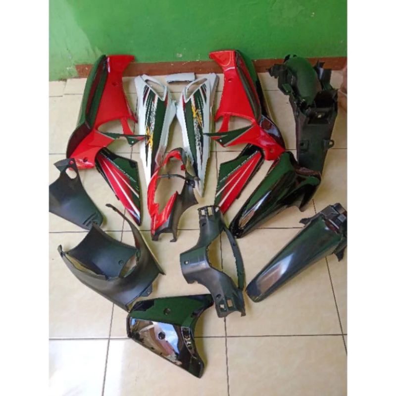 Full Set Body Halus Kasar Supra X 125 Lama/Cover Full Body Honda Supra X 125 Lama 2005-2006 Merah