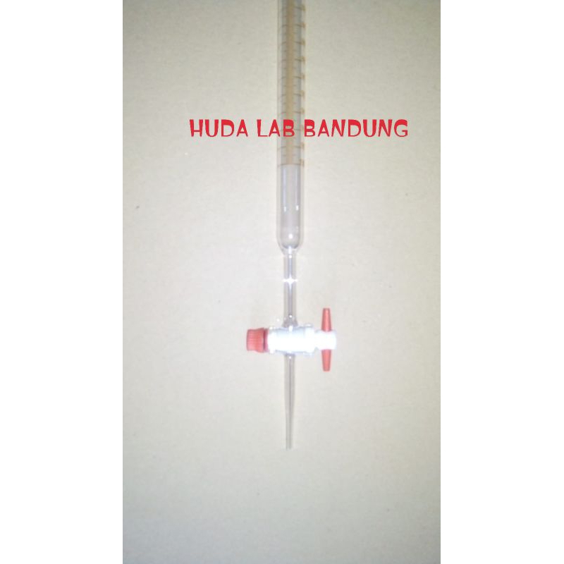 Buret 100ml kran teplon pyrex