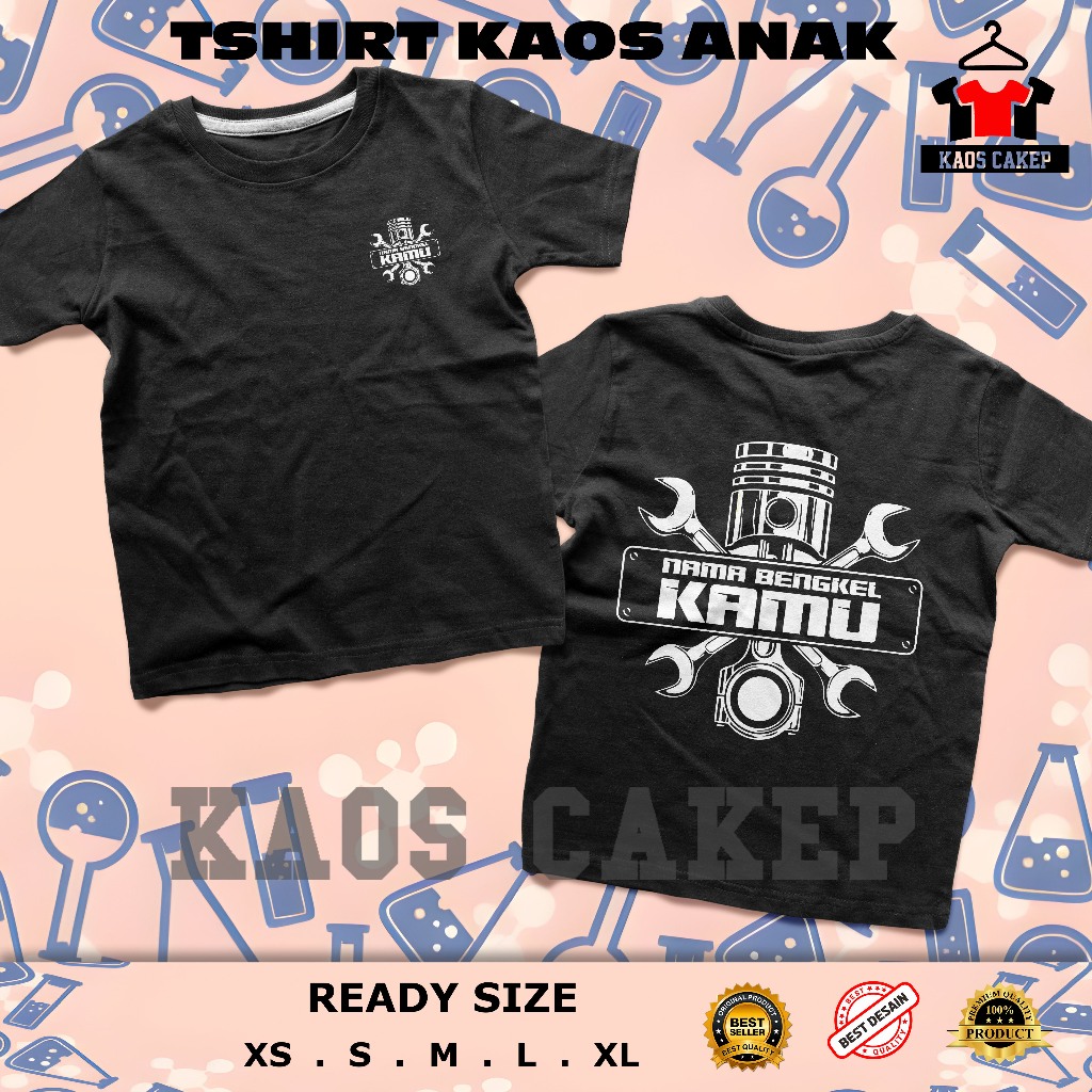 Kaos Anak Mekanik Bengkel Gratis Nama Bengkel Kamu Baju Otomotif