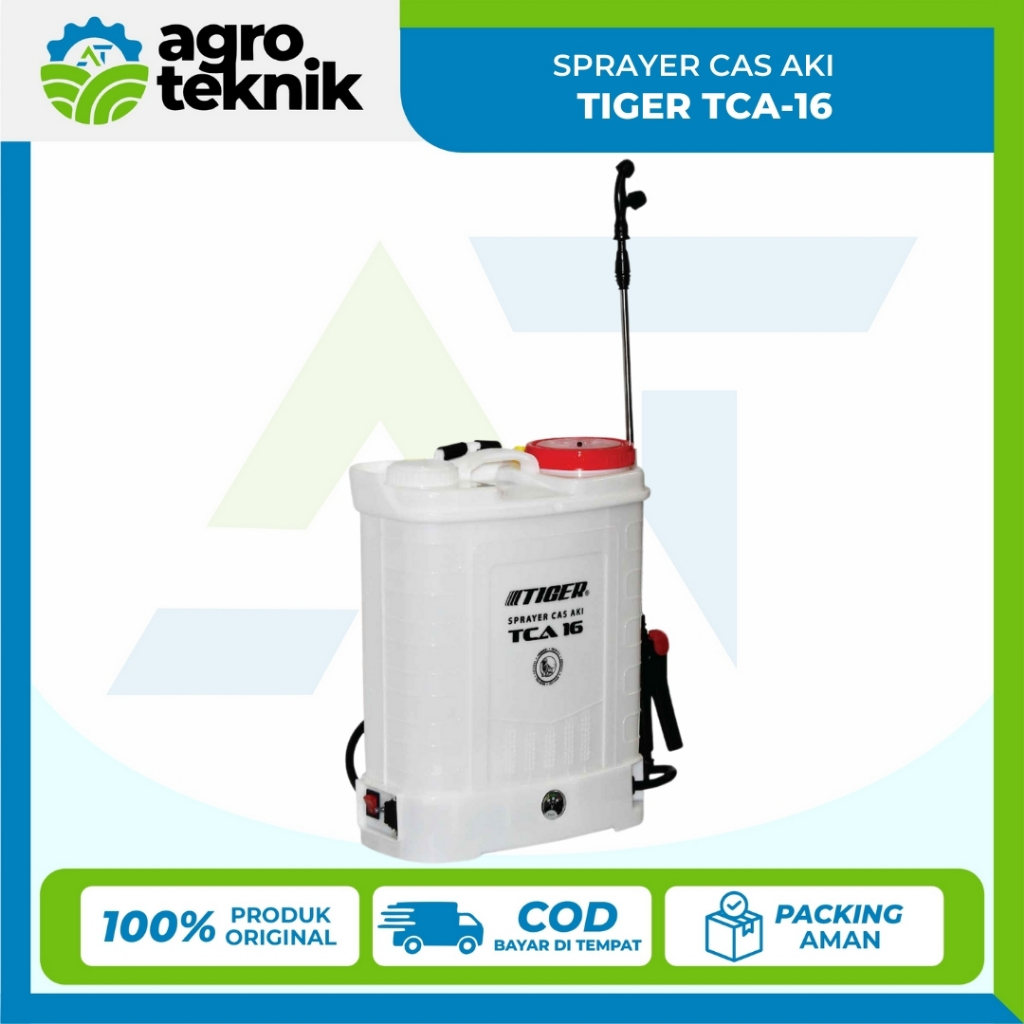 Agroteknik - Sprayer Elektrik 16 Liter Tiger TCA-16 Alat Semprot Hama Tanaman Cas Aki