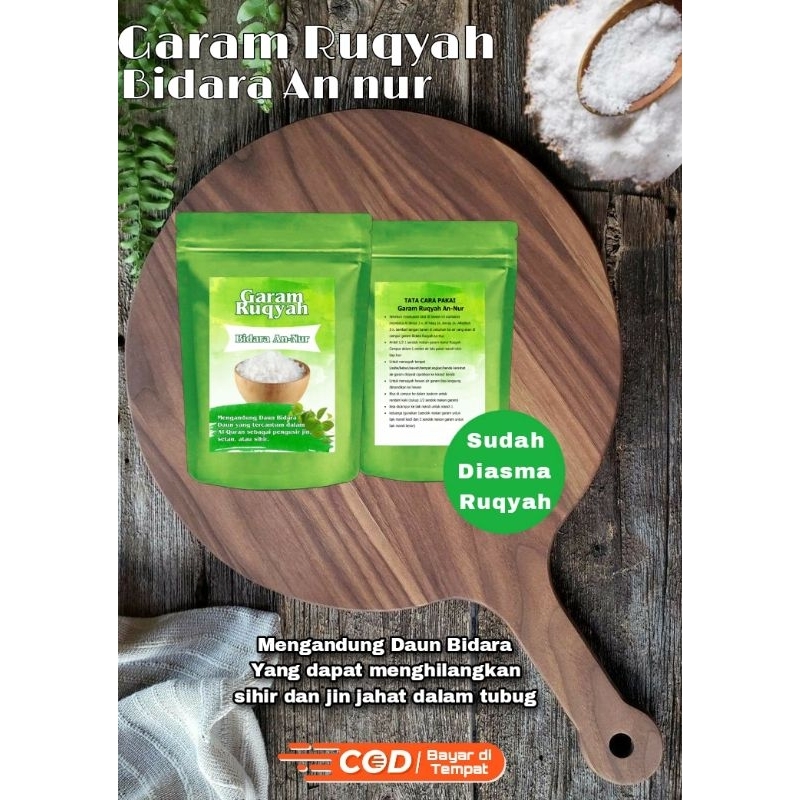 

Garam Rukyah Bidara An-nur(300gr)Untuk melancarkan rezeki serta mendekatkan jodoh