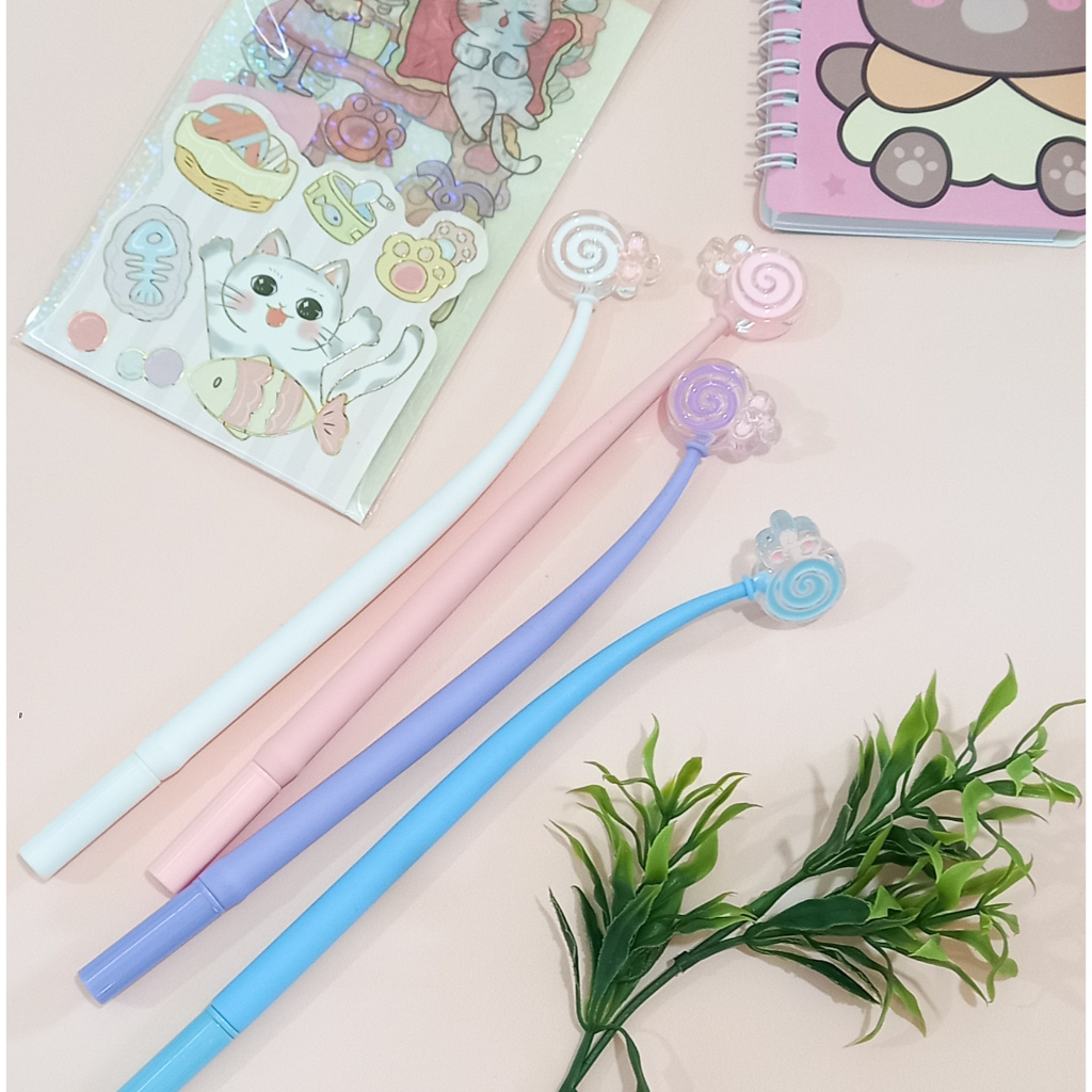 

Pulpen elastis Lolipop / pena elastis karakter / bulpen elastis lolipop