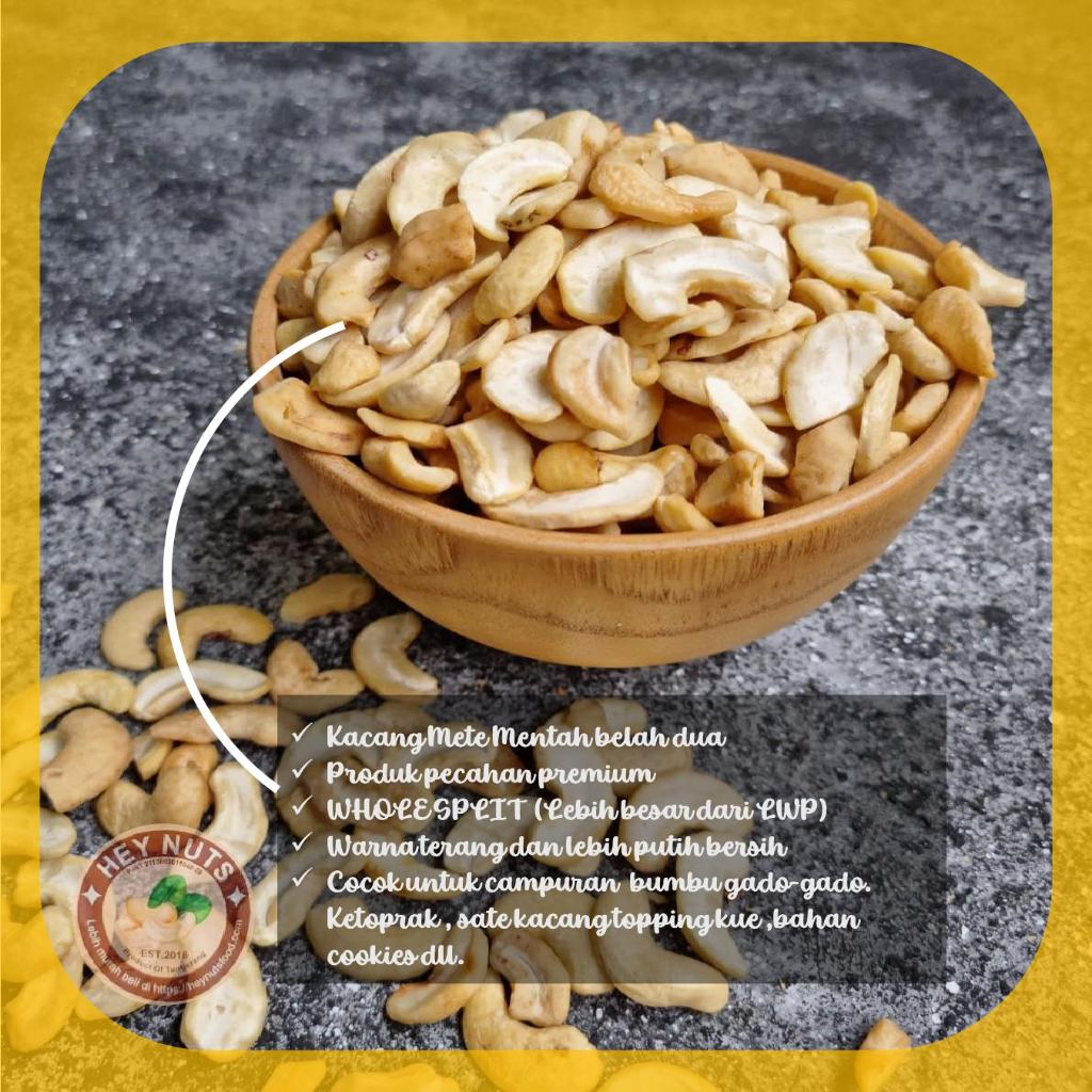

Kacang Mede Belah Dua Mentah 1/2 Kg ( WS = White Split)