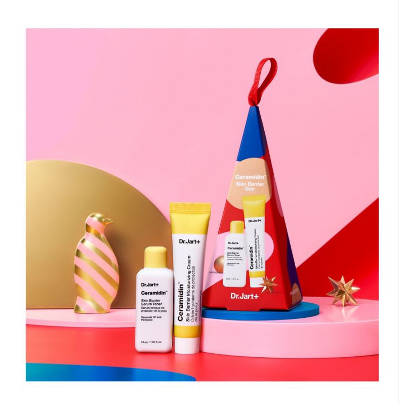Dr.Jart+ Dr. Dr Jart Jart+ Ceramidin Set Paket Mini Size Barrier Skin Serum Toner Cream 30ml 15ml
