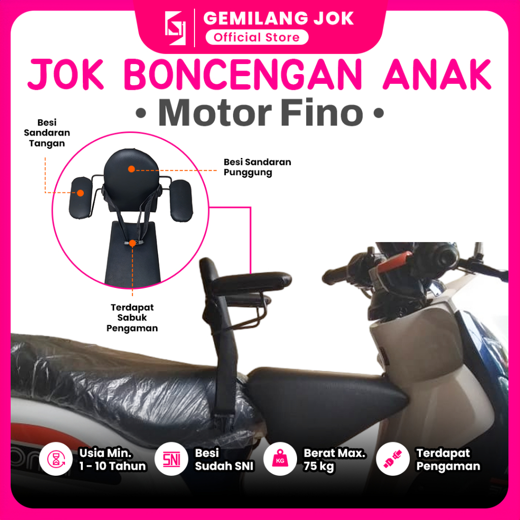 Jok Motor Anak Boncengan Depan Fino Dudukan Portable Matic
