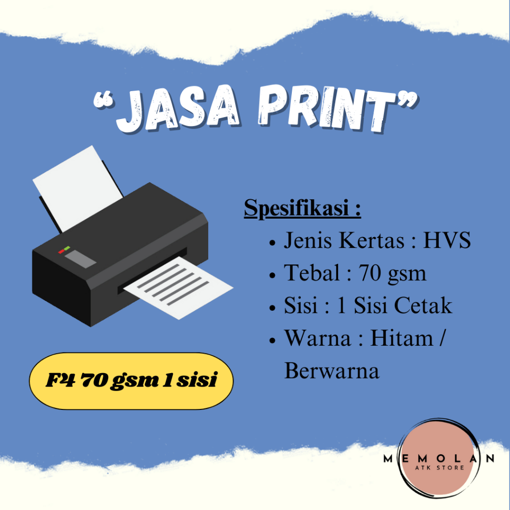 

Jasa Print HVS F4 70 gsm