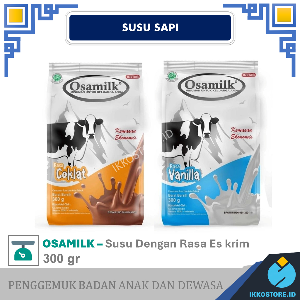 

SUSU OSAMILK 300GR PENGGEMUK BADAN ANAK DAN DEWASA PACK EKONOMIS