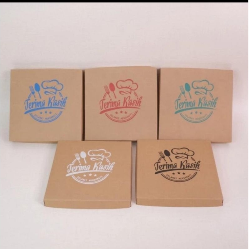 

Dus Nasi Kotak Makanan Kraff Coklat Terima Kasih 20x20x8 cm