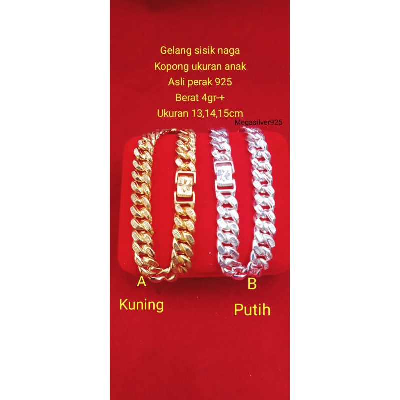 gelang Rante anak asli silver 925