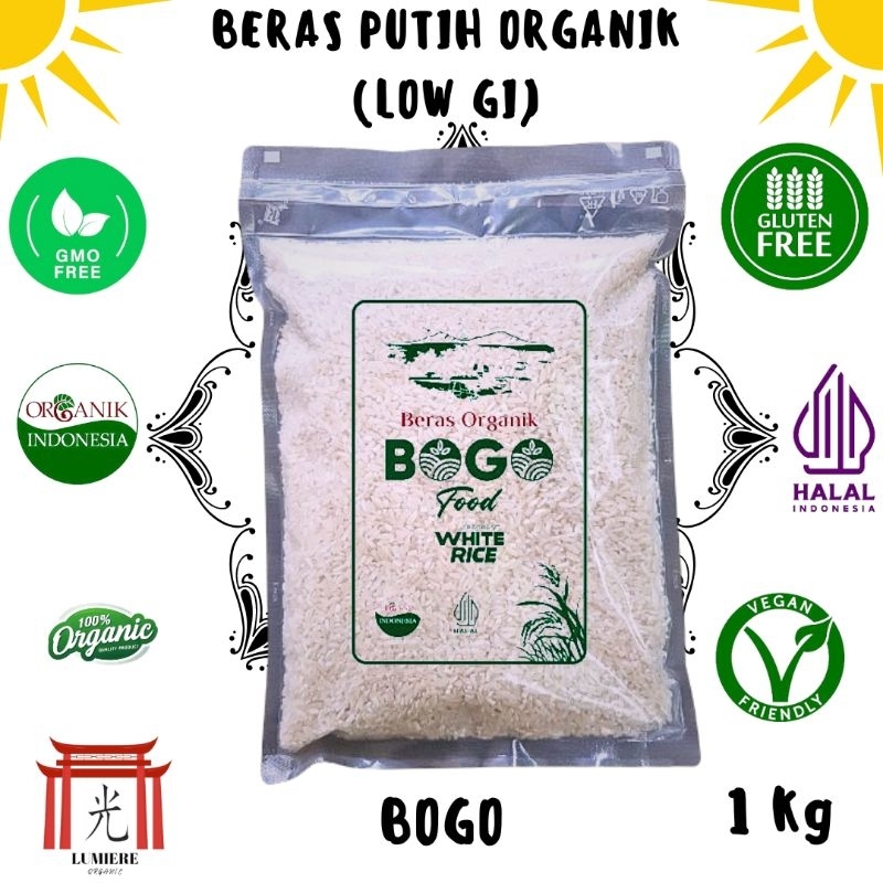 

Beras Putih Organik (Low GI), Beras Diabet, kemasan 1Kg