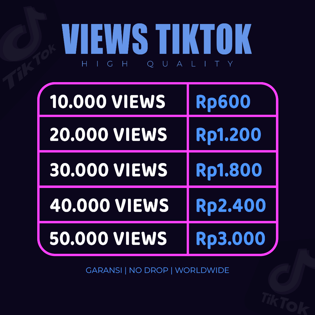 Jual View Tiktok Terlengkap Harga Terbaru November 2025 Shopee