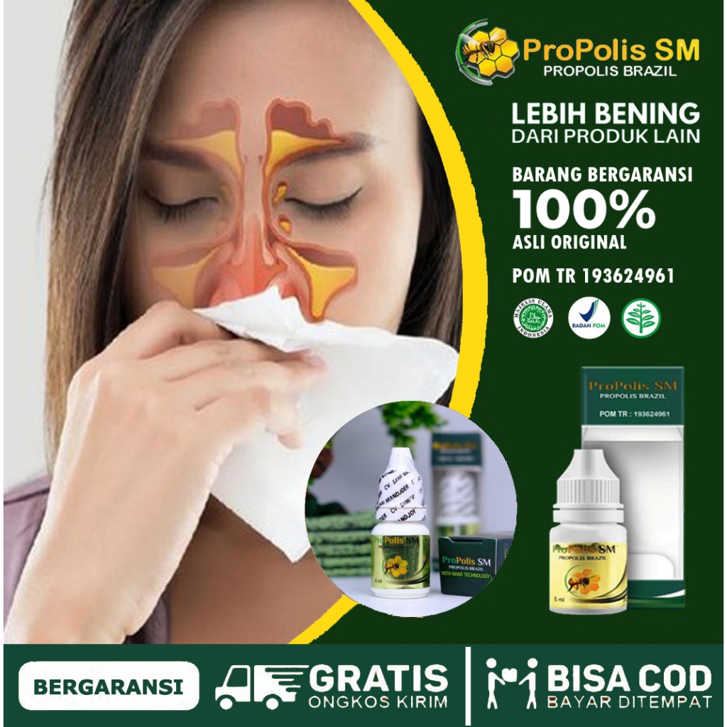 Obat Sinusitis di Apotik Propolis SM Obat Polip Hidung Rhintis Alergi Hidung Bau Busuk Peradangan Pa
