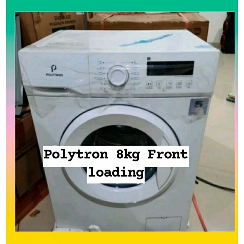 MESIN CUCI FRONT LOADING POLYTRON 8KG PFL 8051/MESIN CUCI POLYTRON 1 TABUNG FRONT LOADING 8KG PFL 80