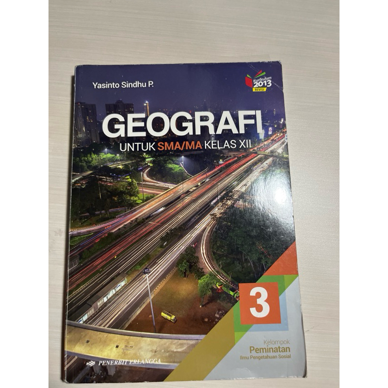 BUKU CETAK GEOGRAFI SMA KELAS XII PENERBIT ERLANGGA