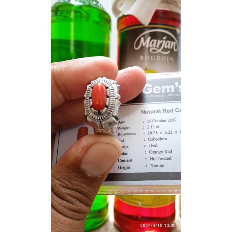 Cincin Monel Batu Marjan