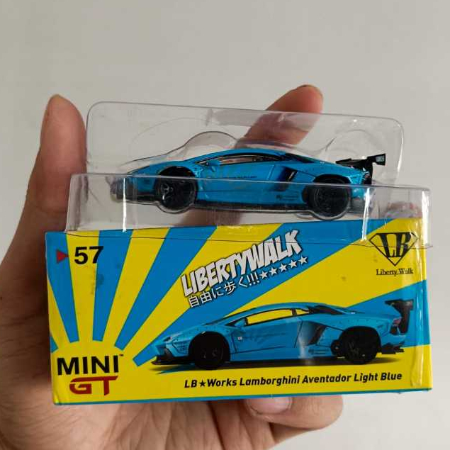 MINI GT 57 LBWK Lamborghini Aventador Light Blue