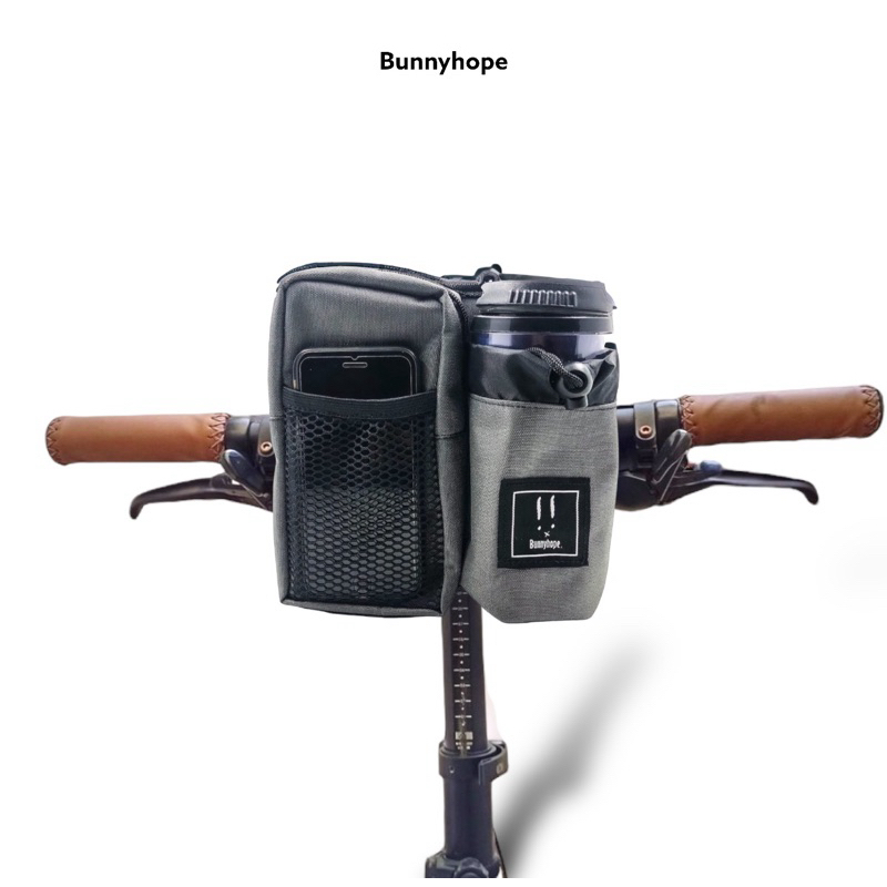 Tas Sepeda Lipat Premium Bunnyhope Waterproof Handlebarbag Folding Bike Grey aksesoris sepeda lipat