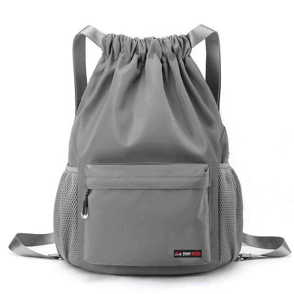 AZK - Tas Ransel Serut olahraga hitam polos / tas serut anime / tas serut stringbag pria & wanita