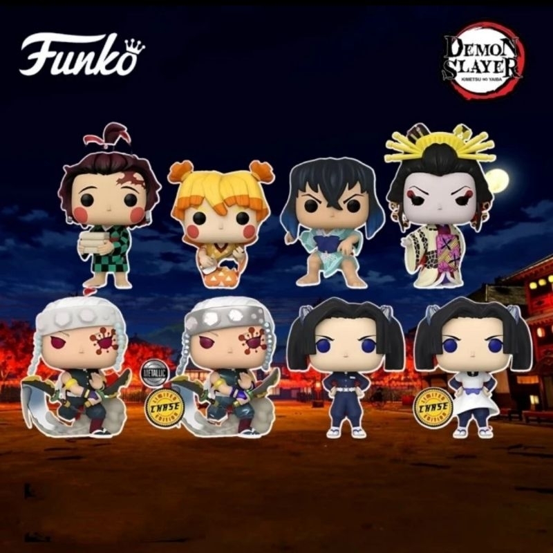 ORIGINAL Funko Pop Tengen Uzui Chance of CHASE Aoi Kanzaki Tanjiro Kamado Inosuke Hashibira Zenitsu 