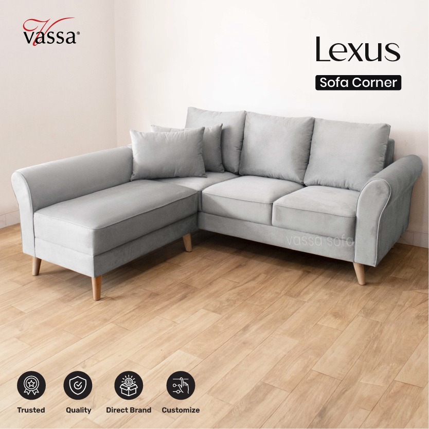 SOFA SUDUT | CORNER SOFA | SOFA L LEXUS VASSA SOFA