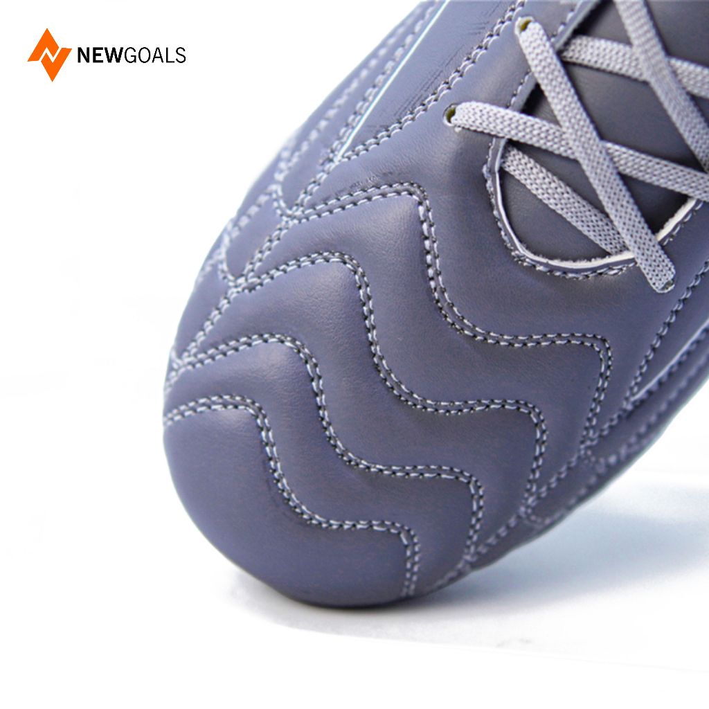 Cuci Gudang Newgoals - Sepatu Bola Newgoal Invader Pro Fg Grey White Sepatu Sepakbola Brand Lokal