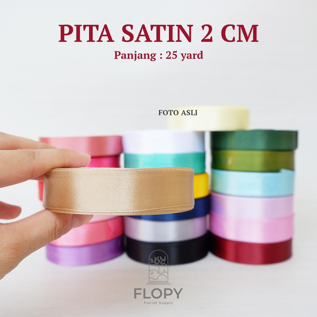 

[25 yard] Pita Satin 2 cm / 3/4 inch / Pita Kado