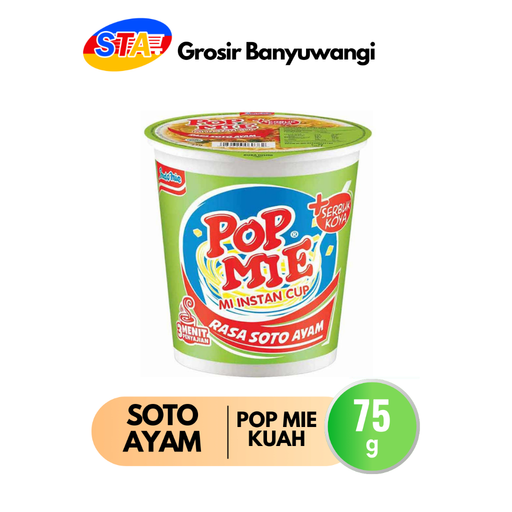 

[JATIM] Pop Mie Rasa Soto Ayam 75g Cup | Mie Kuah