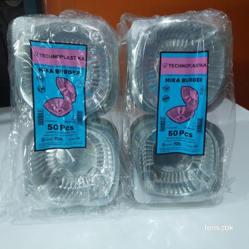 MIKA BURGER ISI 50 PC / KOTAK BURGER