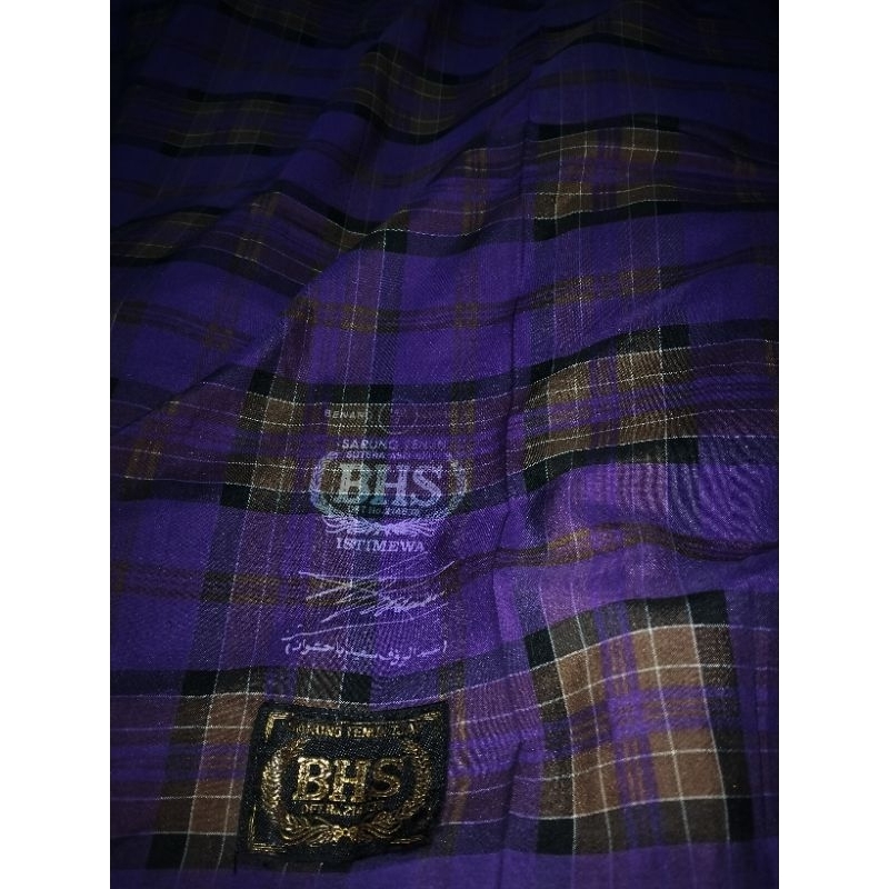 Sarung BHS Full Sutra Spunsilk Gold Motif KRJ Olive Muda Kotak Kecil (Istimewa Arabic)