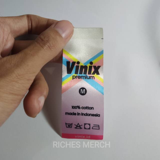 

Label Satin 2 Sisi Custom Untuk Kaos - Baju - Tas, Desain Full Color.
