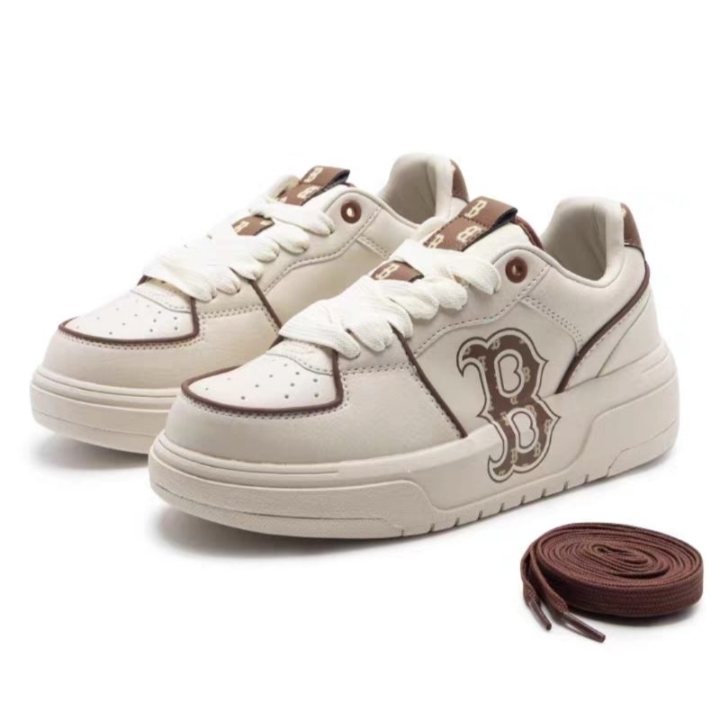 Sepatu MLB Chunky Liner Classis Monogram Boston Beige / MLB Original