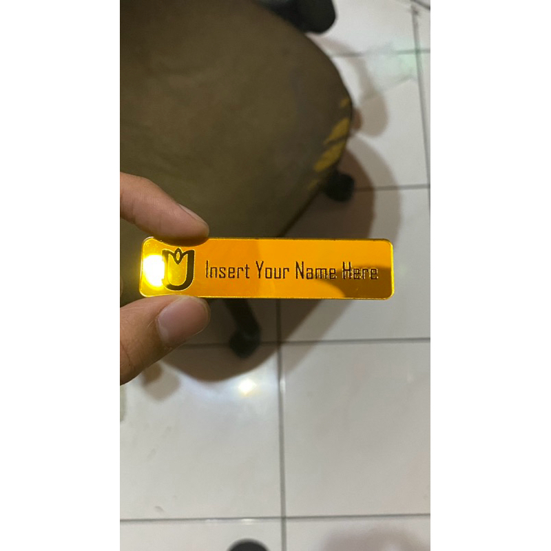 

Mirror Gold Acrylic Name Tag