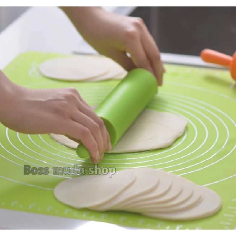 Paket Hemat Alas Adonan Silikon Dan Rolling Pin