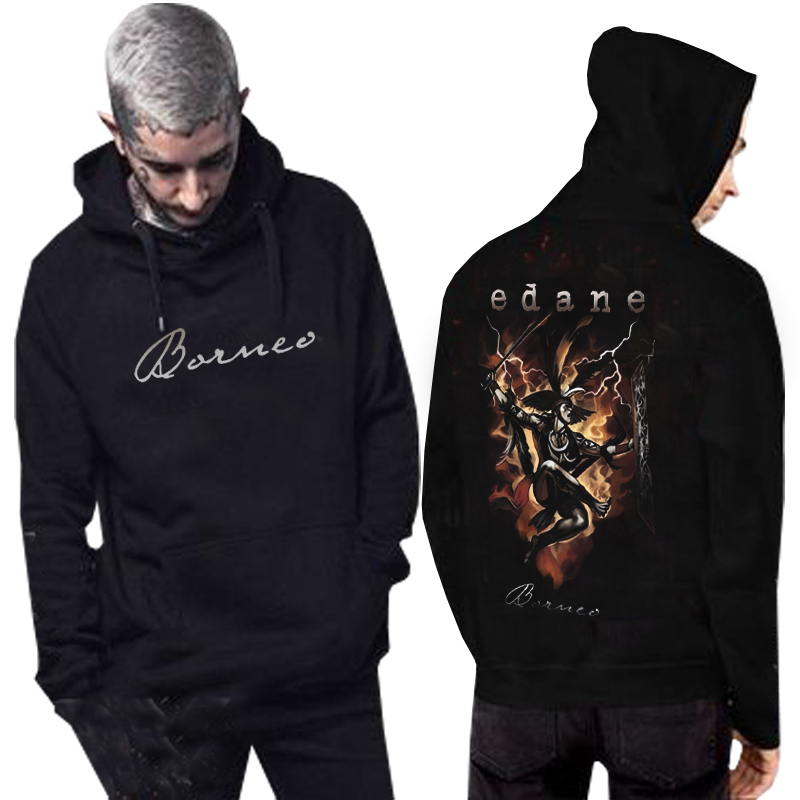 Sweater Hoodie EDANE New Borneo Hoodie Bahan Cotton Fleece | Jumper & Zipper