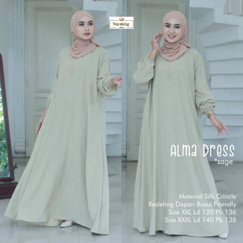 Alma Dress Polos Silk Crinkle