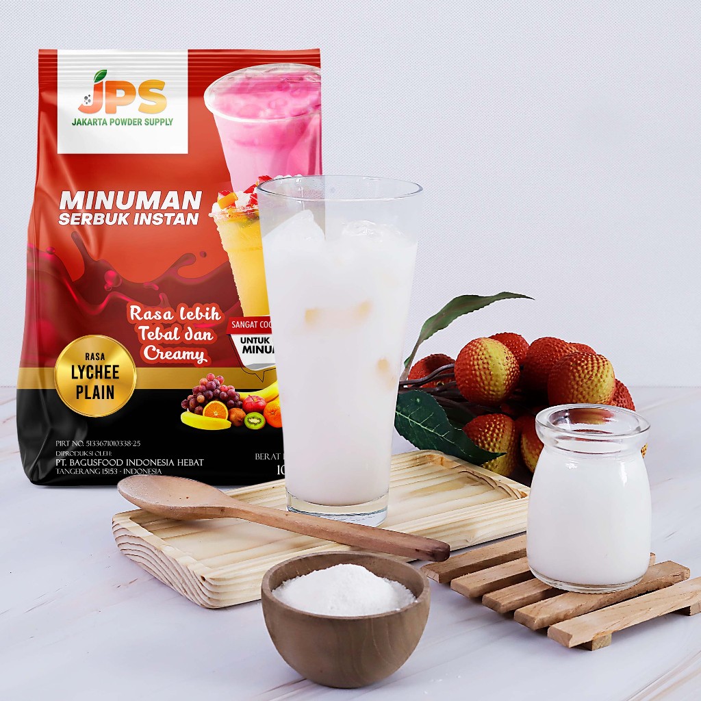 

Bubuk minuman lychee plain