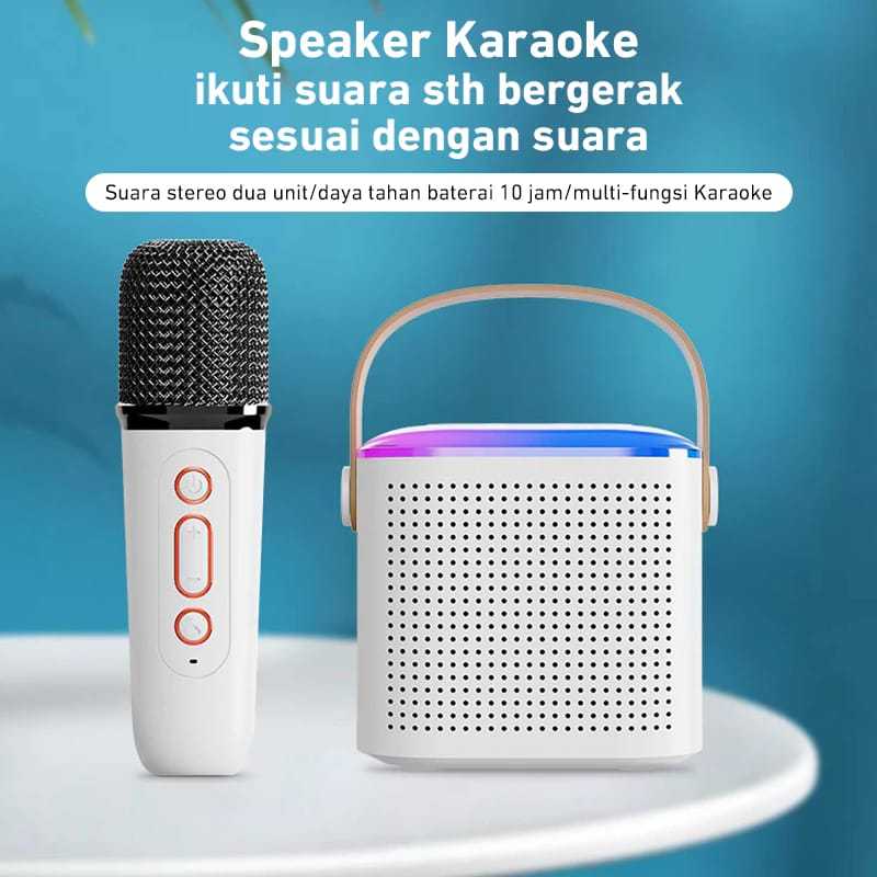 SPEAKER BLUETOOTH 2MIC 1SET/KARAOKE SPEAKER CUTE WIRELESS/SPEAKER PORTABEL LUAR RUANGAN SPEAKER NIRK