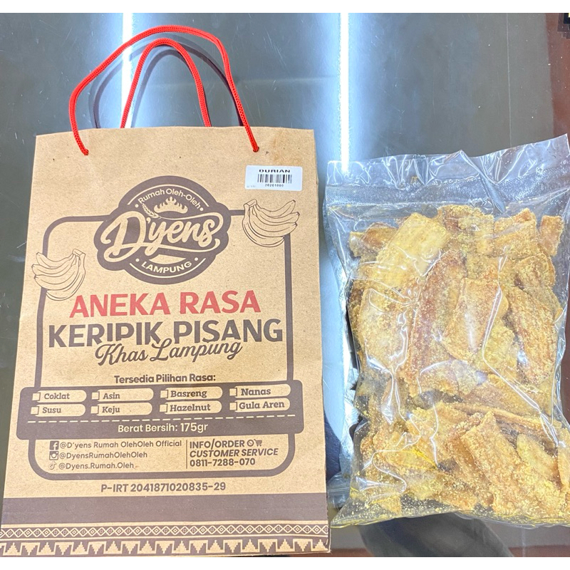 

Dyens aneka rasa keripik pisang khas lampung 175 gr (Durian)