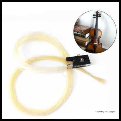 Rambut Hair Bow Violin Biola Cello Horse Kuda Sintetis